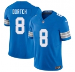 Men's Detroit Lions #8 Greg Dortch Blue 2026 F.U.S.E. Vapor Limited Football Stitched Game Jersey