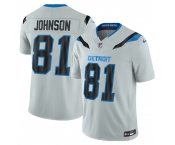 Men's Detroit Lions #81 Calvin Johnson Silver 2026 F.U.S.E. Rivalries Collection Limited Football Stitched Jersey