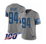 Men's Detroit Lions #94 Austin Bryant Limited Gray Inverted Legend 100th Season Football Jersey