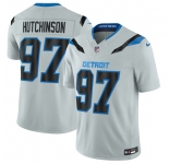 Men's Detroit Lions #97 Aidan Hutchinson Silver 2026 F.U.S.E. Rivalries Collection Limited Football Stitched Jersey