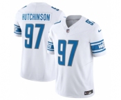 Men's Detroit Lions #97 Aidan Hutchinson White 2023 F.U.S.E. Vapor Untouchable Limited Stitched Jersey