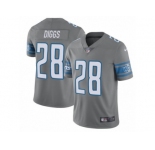Men's Nike Detroit Lions #28 Quandre Diggs Limited Steel Rush NFL Jersey
