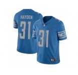 Men's Nike Detroit Lions #31 D.J. Hayden Limited Light Blue Team Color NFL Jersey