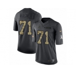 Men's Nike Detroit Lions #71 Ricky Wagner Limited Black 2016 Salute to Service NFL Jersey