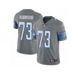 Men's Nike Detroit Lions #73 Greg Robinson Limited Steel Rush NFL Jersey