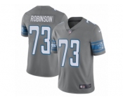Men's Nike Detroit Lions #73 Greg Robinson Limited Steel Rush NFL Jersey
