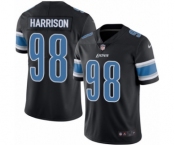 Men's Nike Detroit Lions #98 Damon Harrison Limited Black Rush Vapor Untouchable NFL Jersey