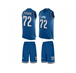Nike Detroit Lions #72 Frank Ragnow Men Tank Top Suit Blue Limited NFL Jersey