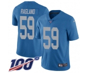 Nike Lions #59 Reggie Ragland Blue Throwback Men's Stitched NFL 100th Season Vapor Untouchable Limited Jersey