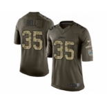 nike nfl jerseys detroit lions #35 bell army green[nike Limited Salute To Service]