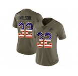 Women Nike Detroit Lions #32 Tavon Wilson Limited Olive USA Flag Salute to Service NFL Jersey