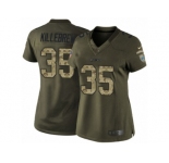 Women Nike Detroit Lions #35 Miles Killebrew Limited Green Salute to Service NFL Jersey