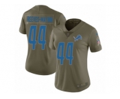 Women Nike Detroit Lions #44 Jalen Reeves-Maybin Limited Olive 2017 Salute to Service NFL Jersey