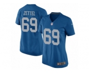 Women Nike Detroit Lions #69 Anthony Zettel Game Blue Alternate NFL Jersey
