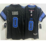 Women's Detroit Lions #0 Jahmyr Gibbs Limited Black Vapor Jersey