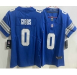 Women's Detroit Lions #0 Jahmyr Gibbs Limited Blue Vapor Jersey