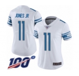 Women's Detroit Lions #11 Marvin Jones Jr White Vapor Untouchable Limited Player 100th Season Football Jersey