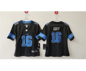 Women's Detroit Lions #16 Jared Goff Black Vapor Football Stitched Jersey