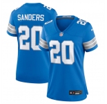 Women's Detroit Lions #20 Barry Sanders Blue Stitched Jersey