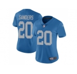 Women's Nike Detroit Lions #20 Barry Sanders Blue Throwback Stitched NFL Limited Jersey