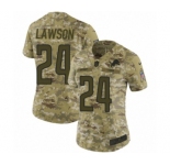 Women's Nike Detroit Lions #24 Nevin Lawson Limited Camo 2018 Salute to Service NFL Jersey