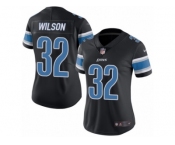 Women's Nike Detroit Lions #32 Tavon Wilson Limited Black Rush NFL Jersey