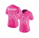 Women's Nike Detroit Lions #44 Jalen Reeves-Maybin Limited Pink Rush Fashion NFL Jersey