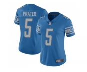 Women's Nike Detroit Lions #5 Matt Prater Light Blue Team Color Stitched NFL Limited Jersey