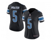 Women's Nike Detroit Lions #5 Matt Prater Limited Black Rush NFL Jersey