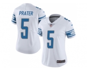 Women's Nike Detroit Lions #5 Matt Prater White Stitched NFL Limited Jersey