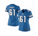 Women's Nike Detroit Lions #61 Kerry Hyder Limited Light Blue Team Color NFL Jersey