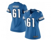 Women's Nike Detroit Lions #61 Kerry Hyder Limited Light Blue Team Color NFL Jersey