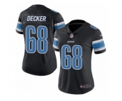 Women's Nike Detroit Lions #68 Taylor Decker Limited Black Rush NFL Jersey