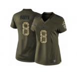 Women's Nike Detroit Lions #8 Brad Kaaya Limited Green Salute to Service NFL Jersey