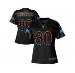 Women's Nike Detroit Lions #80 Michael Roberts Game Black Fashion NFL Jersey