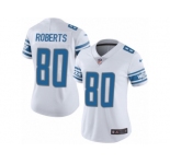 Women's Nike Detroit Lions #80 Michael Roberts Limited White NFL Jersey