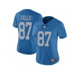Women's Nike Detroit Lions #87 Darren Fells Limited Blue Alternate NFL Jersey