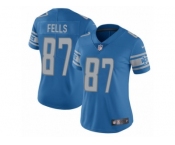 Women's Nike Detroit Lions #87 Darren Fells Limited Light Blue Team Color NFL Jersey