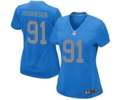 Women's Nike Detroit Lions #91 A'Shawn Robinson Game Blue Alternate NFL Jersey
