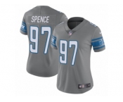 Women's Nike Detroit Lions #97 Akeem Spence Limited Steel Rush NFL Jersey