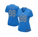 Women's Nike Detroit Lions #98 Devin Taylor Limited Blue Alternate NFL Jersey