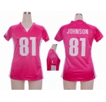 nike women nfl jersey detroit lions #81 calvin johnson pink[draft him ii top]