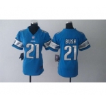 nike women nfl jerseys detroit lions #21 bush blue[nike]