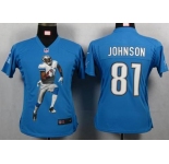 nike women nfl jerseys detroit lions #81 calvin johnson blue[portrait fashion]
