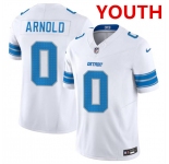 Youth Detroit Lions #0 Terrion Arnold White 2024 Draft F.U.S.E. Vapor Untouchable Limited Football Stitched Jersey