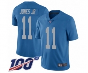 Youth Detroit Lions #11 Marvin Jones Jr Blue Alternate Vapor Untouchable Limited Player 100th Season Football Jersey