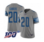 Youth Detroit Lions #20 Barry Sanders Limited Gray Inverted Legend 100th Season Football Jersey