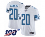 Youth Detroit Lions #20 Barry Sanders White Vapor Untouchable Limited Player 100th Season Football Jersey