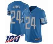 Youth Detroit Lions #24 Andrew Adams Blue Team Color Vapor Untouchable Limited Player 100th Season Football Jersey