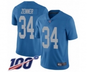 Youth Detroit Lions #34 Zach Zenner Blue Alternate Vapor Untouchable Limited Player 100th Season Football Jersey